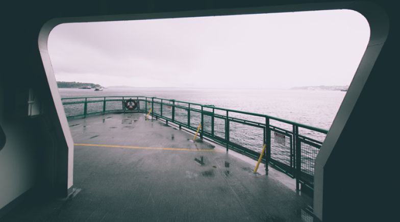 Ferry on the sea